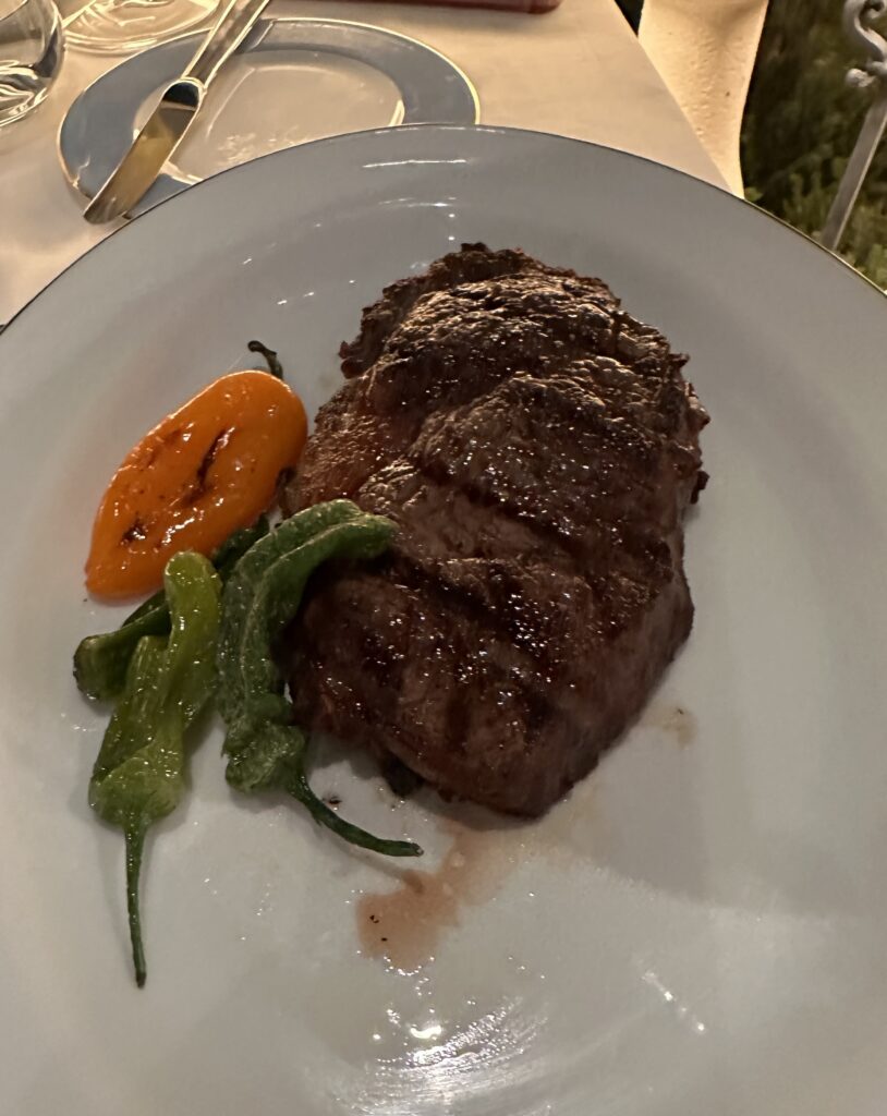 a plate of food on a table