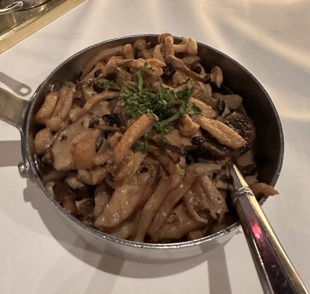 a pan of food with a spoon